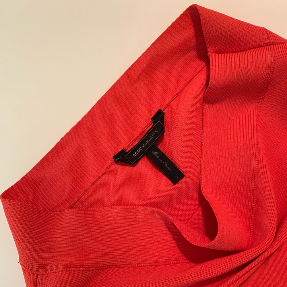 BCBG Bandage Pencil Skirt in Chinese Red